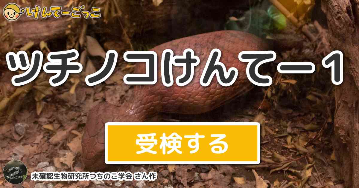 ツチノコけんてー１ By 未確認生物研究所つちのこ学会 けんてーごっこ みんなが作った検定クイズが50万問以上